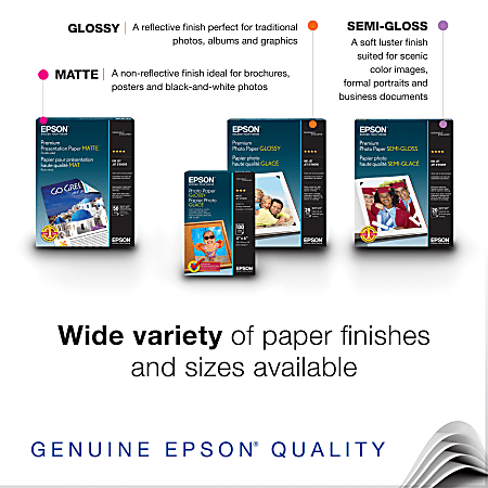 Epson Premium Presentation Paper Letter Size 8 12 x 11 Pack Of 50 Sheets 44  Lb White - Office Depot